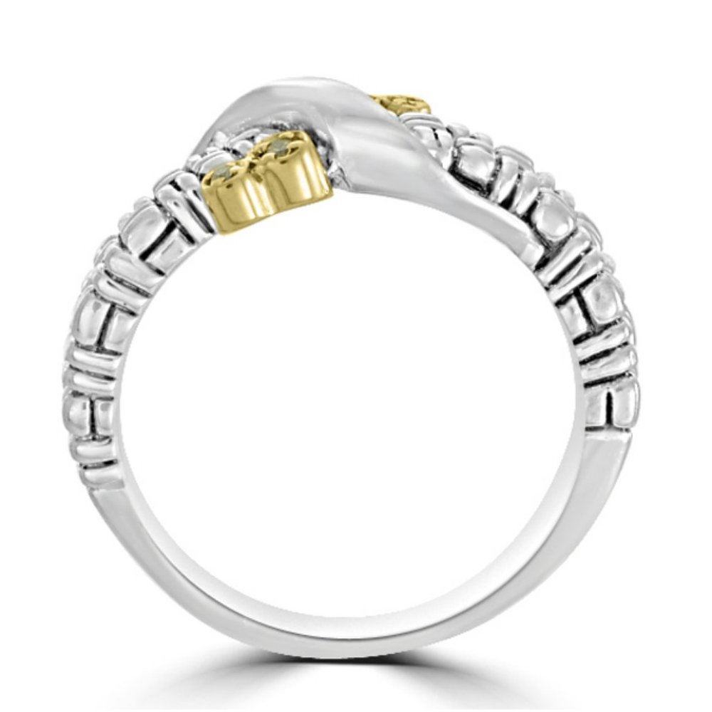Philip Andre 18K Gold & Sterling Diamond Ring - Picture 4 of 6